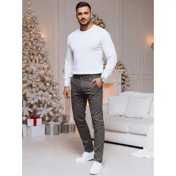 Pánské oblečení Pánské kalhoty chino tmavě šedé