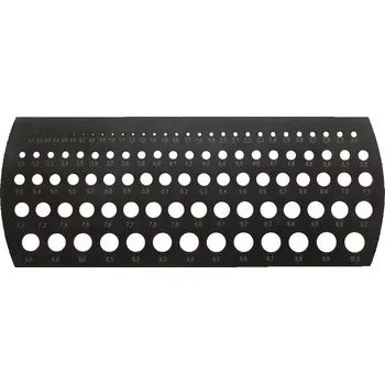 Úhloměr Milimetrová šablona na otvory 0,1-10mm/ 0,1mm FORMAT