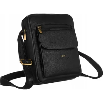 Kabelka Peterson kabelka přes rameno přírodní kůže černá