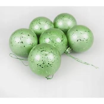 Vánoční dekorace Sada vánočních koulí s efektem rosy (6 ks) - šalvějová