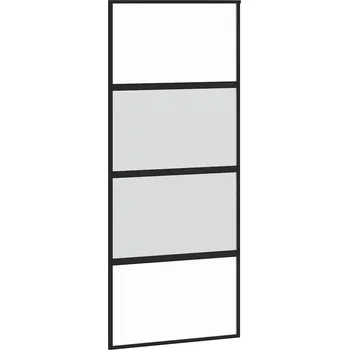 Interiérové dveře Posuvné Skleněné Dveře 90x205 cm Černé