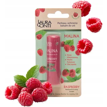 Péče o rty Balzám na rty Laura Conti malinový hydratační 4,80 g