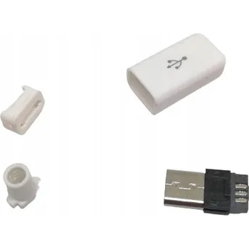 Datový kabel Micro USB B 5-pin konektor na kabel bílý x2ks