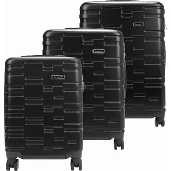 Gravitt sada 3 cestovních kufrů na kolečkách, materiál ABS, kódový zámek