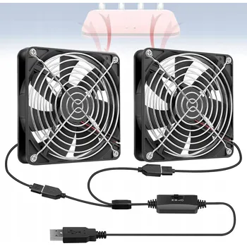 Domácí ventilátor 2v1 CHLADICÍ VENTILÁTOR PRO STOLNÍ POČÍTAČ, LAPTOP, 140 mm