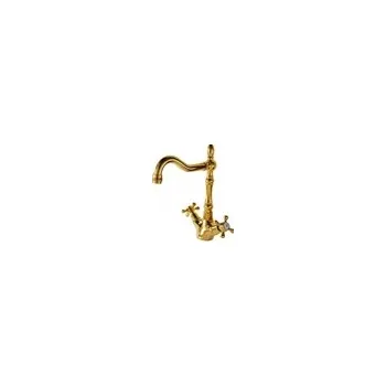 Vodovodní baterie Stojánková umyvadlová baterie LAUFERI ROMANA zlatá