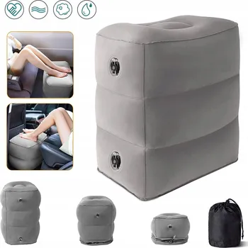 Polštář NAFUKOVACÍ PODNOŽKA POD NOHY POLŠTÁŘ NAFUKOVACÍ DO AUTA LETADLA CESTOVNÍ