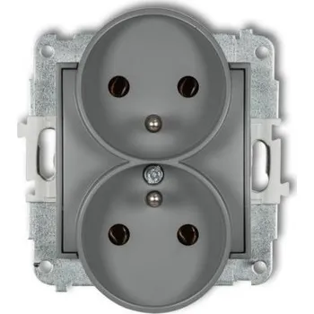 Elektrická zásuvka Elektrická Zásuvka Karlik šedá