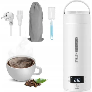 Rychlovarná konvice MINI ELEKTRICKÁ TERMOSKA KONVICE 4 TEPLOTY NA CESTY S DISPLEJEM