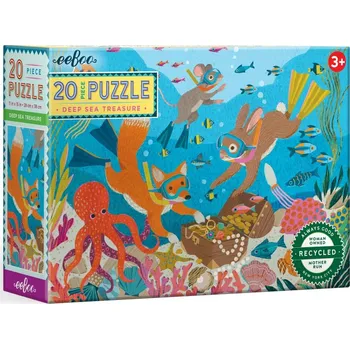 Puzzle eeboo Puzzle Podmořský poklad 20 dílků