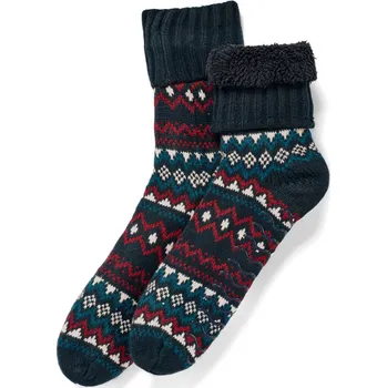 Dámské pantofle 691099 - Tchibo - Ponožkové papuče - pro ženy - vel. 41-43 - barva: modrá/s potiskem