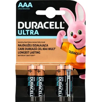 Článková baterie Alkalická baterie Duracell AAA (R3) 4 ks