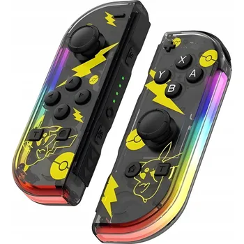 Gamepad Ovladače NINTENDO Switch PIKACHU Podsvícené Neon