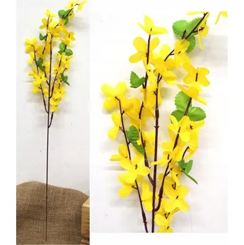 umělá květina Dekorační Větvička Žluté květy 50 cm Doplňková Větvička PIK