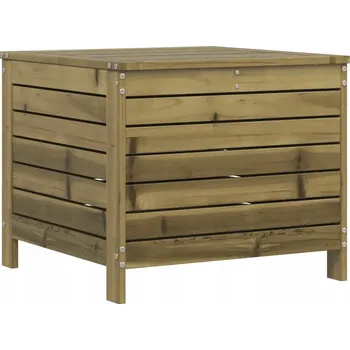 Stolička Dřevěná zahradní stolička s úložným prostorem, Borovice impregnovaná, 62x63,5x53 cm