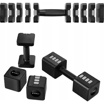 Čtvercové Nastavitelné Činky HMS 2x5kg Závaží na Kliky Fitness