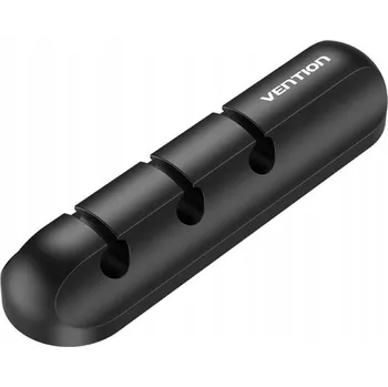 Organizér kabelů se 3 porty Vention, 2 ks, černý