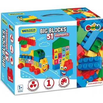 ostatní stavebnice Stavebnice Wader Big Blocks 51 dílů plastové s nálepkami