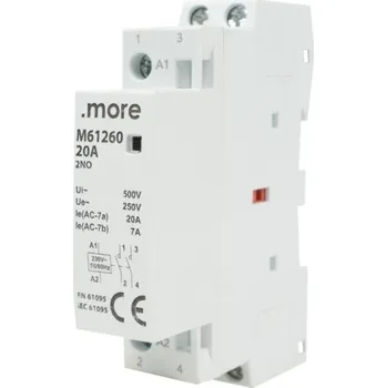 Stykač MODULÁRNÍ STYKAČ 2P 20A 2NO 230V 18MM IP20 ECOLIGHT