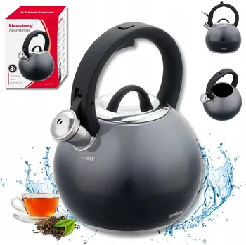 Varná konvice Konvice Klausberg KB-7955 3L Grafitová indukce GAZ píšťalka ocel rukojeť