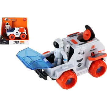 autíčko Auto vesmírné s astronautem plast 9x13cm na setrvačník v krabici