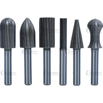 Sada nářadí Condor Sada frézek na neželezné materiály , 6 ks, HSS