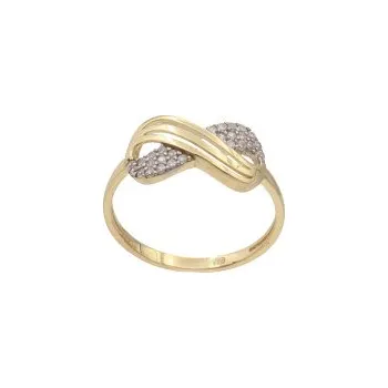 Prsten Zlatý prsten se zirkony nekonečno