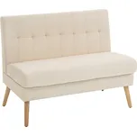 2místná pohovka se vzhledem lnu | béžová