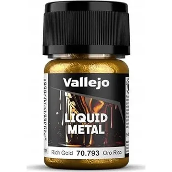 Metalická zlatá barva Vallejo Liquid Rich Gold 35 ml (70.793)