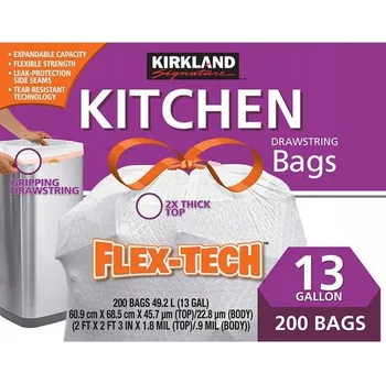 Pytle na odpadky Kirkland Kitchen Flex 200 ks - Pytle na odpadky
