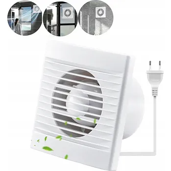 Domácí ventilátor Koupelnový ventilátor 100mm tichý 643 m³/h s vypínačem