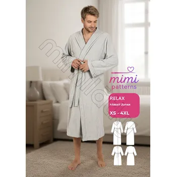 Nit Pánský komerční střih, Župan, Relax - Tištěný střih