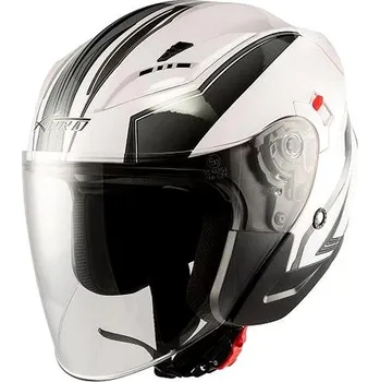 Helma na motorku A-PRO YORK WH bílá otevřená jet přilba ,L