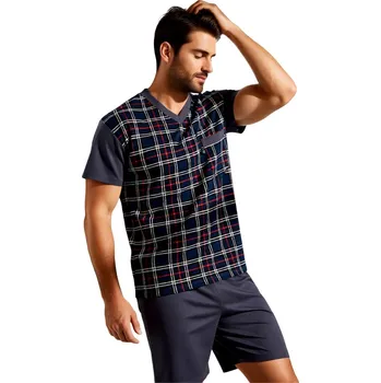 Pánské pyžamo Pánské Pyžamo Krátké FOLTÝN PK 525 Velikost: 5XL