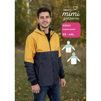 Pánský zimní kabát Pánský komerční střih, Bunda, Arno - Digitální střih