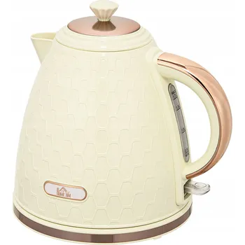 Rychlovarná konvice RYCHLOVARNÁ KONVICE HOMCOM, 2200 W, okénko, filtr, rychlé vaření, Béžová