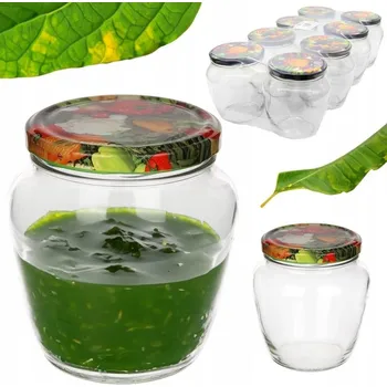 Sklenice SKLENICE 550ml sklenice 8 ks S VÍČKEM na zavařeniny a zavařenina