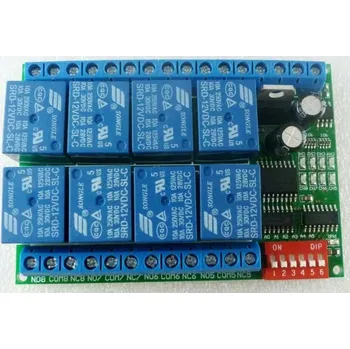 Relé MODUL S RELÉ 12V 8 KANÁLŮ RS485 MODBUS RTU PRO OVLÁDÁNÍ PLC DESKY