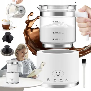 Příslušenství pro přípravu kávy NAPĚŇOVAČ MLÉKA NA KÁVU ELEKTRICKÝ 600W 4V1 LED DISPLEJ 500 ML