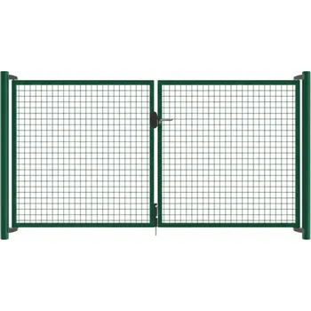 Plot Dvoukřídlá brána FORTINET poplastovaná 3000/1750 mm | zelená | výplň svařovaná síť Fortinet Super | oko 50 × 50 mm