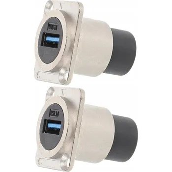 Elektrická zásuvka 2 ZÁSUVKA USB 3.0 PANELOVÁ MONTÁŽNÍ ZÁSUVKA TYPU D NEUTRIK NAUSB-W