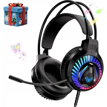 Sluchátka DRÁTOVÁ SLUCHÁTKA USB + 3,5 MM JACK PRO PC A NOTEBOOK, HERNÍ