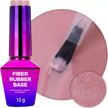 Podkladová báze Rubber Fiber Base Smoky Pink 10 g – revoluční báze se skelným vláknem v přirozeném nude odstínu (Podkladová báze rubber fiber base, 10g)