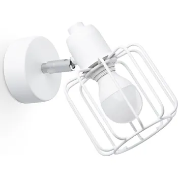 Nástěnné svítidlo Moderní bílá kovová nástěnná lampa s otočným stínidlem do ložnice BELUCI 1 SOLLUX LIGHTING