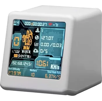 Integrovaný obvod NMMiner NM-TV-154 V2 SOLO BTC miner - 1000KH/s, ESP32, Wi-Fi, 1.54" TFT, bílý