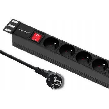 Rozvaděč Zásuvková lišta Qoltec pro Rack 1U 16A Pdu