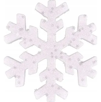 Vánoční dekorace Vánoční ozdoba třpytivá SNĚHOVÁ VLOČKA Sníh 20 cm