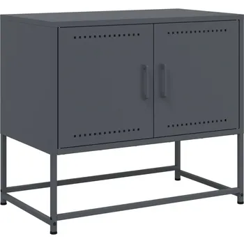 Televizní stolek TV stolek, antracitová, 68,5x39x60,5 cm, ocelový