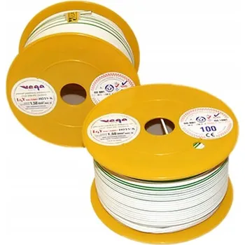 elektrický kabel Kabel LGY/H05V-K 1,50 mm2 100 m Bílo-Zelený
