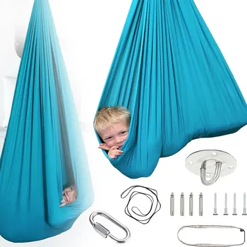 TERAPEUTICKÁ HOUPAČKA PRO DĚTI S AUTISMEM ADHD 280 x 100 cm 360° MĚKKÁ